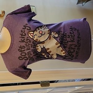 The Big Bang Theory Purple SOFT KITTY short sleeve graphic tee shirt MED…
